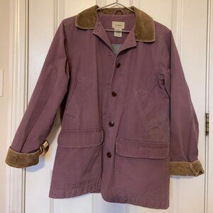 LL Bean Vintage Barn Chore Coat Jacket Small Purple